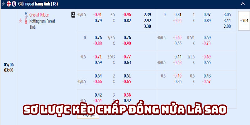 Định nghĩa cơ bản kèo chấp đồng nửa là sao