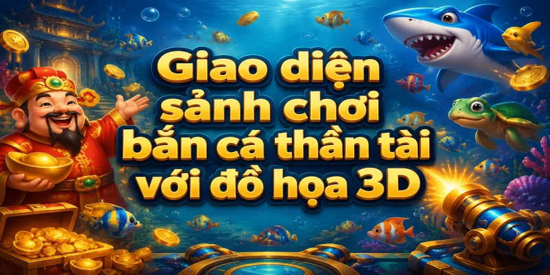 Giao diện sảnh chơi bắn cá thần tài với đồ họa 3D sắc nét và các tính năng hỗ trợ săn thưởng hiện đại tại 188BET